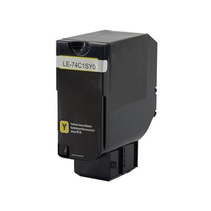 Remanufactured Lexmark 74C1SY0 Toner Cartridge, Yellow 7K High Yield, Made in USA 1