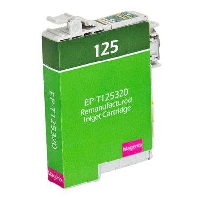 Remanufactured Epson 125 (T125320) InkJet Cartridge, Magenta 385 Yield 1