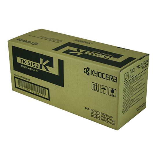 OEM Kyocera Mita TK-5152K (1T02NS0US0) Toner Cartridge, Black 12K Yield 1