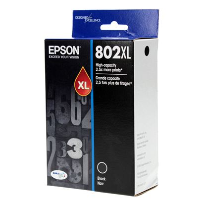 OEM Epson 802XL (T802XL120) Inkjet, Black 2.6K High Yield 1