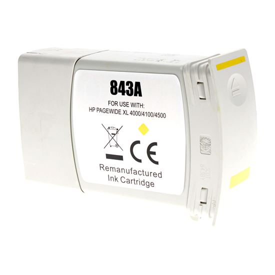 Remanufactured HP C1Q60A (843A) Inkjet Cartridge, Yellow 400 ML 1