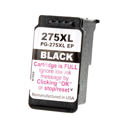 Remanufactured Canon PG-275XL (4981C001) InkJet Cartridge, Black 400 High Yield 1