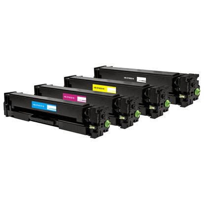 Compatible HP 201X (CF400X CF401X CF402X CF403X) Toner Cartridge, Black 2.8K High Yield, Color 2.3K High Yield, 4 Cartridge Value Pack 1