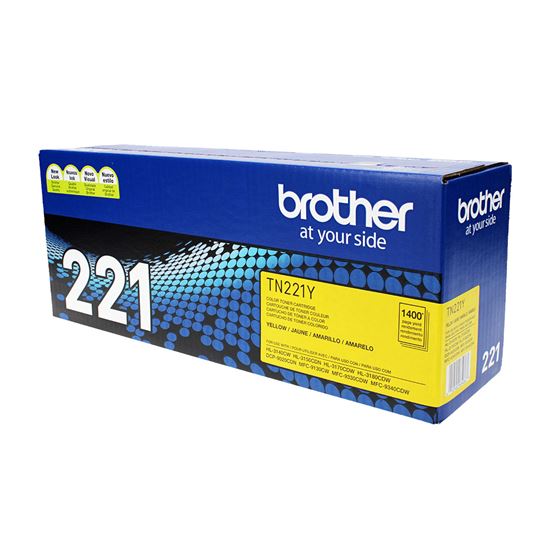 OEM Brother  (TN221Y) Toner Cartridge, Yellow 1.4K Yield 1