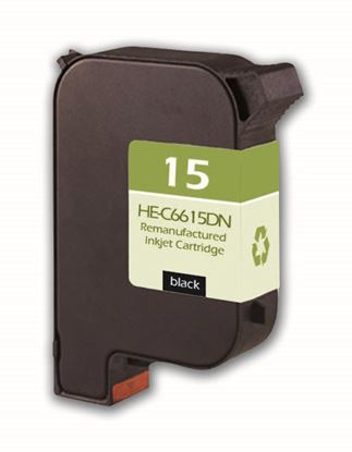 Remanufactured HP 15 (C6615DN) InkJet Cartridge, Black 42ML 1