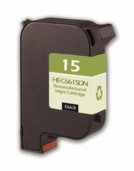 Remanufactured HP 15 (C6615DN) InkJet Cartridge, Black 42ML 1