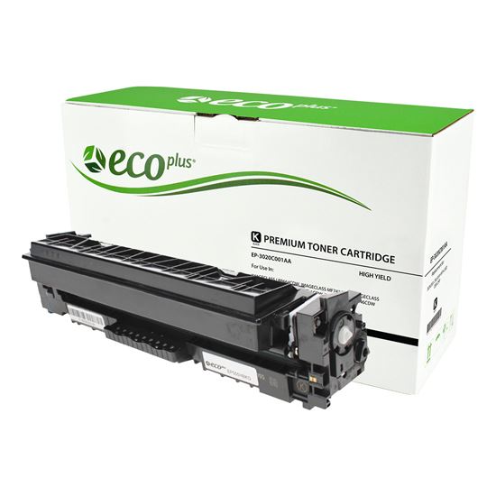 EcoPlus Canon CRG-055H (3020C001AA) Toner Cartridge, Black 7.6K High Yield, (Used OEM Chip), Made in USA 1
