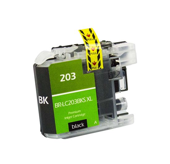 Compatible Brother LC203 XL (LC203BKXL) InkJet Cartridge, Black 550 High Yield 1