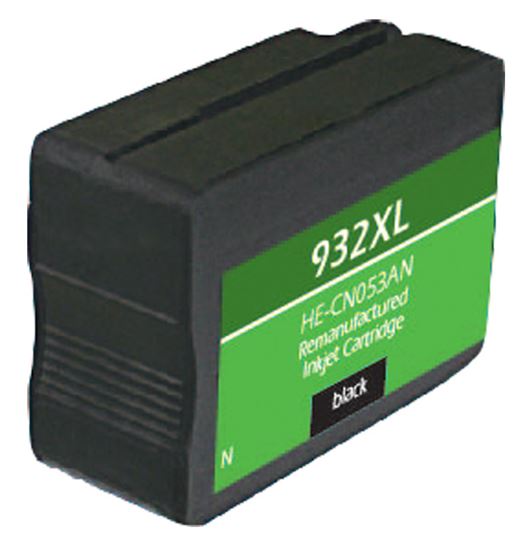Remanufactured HP 932XL (CN053AN) InkJet Cartridge, Black 1K High Yield, Read Ink Level 1
