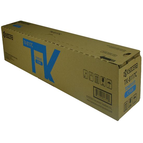 OEM Kyocera Mita TK-8117C (1T02P3CUS0) Toner Cartridge, Cyan 6K Yield 1