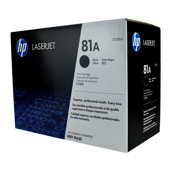 OEM HP 81A (CF281A) Toner Cartridge, Black 10.5K Yield 1