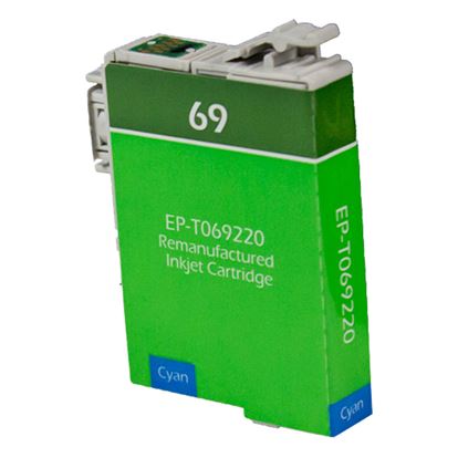 Remanufactured Epson 69 (T069220) InkJet Cartridge, Cyan 350 Yield 1