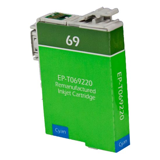 Remanufactured Epson 69 (T069220) InkJet Cartridge, Cyan 350 Yield 1