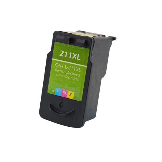 Remanufactured Canon 211XL (CLI-211XL) InkJet Cartridge, Tri-Color 350 High Yield 1