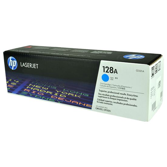 OEM HP 128A (CE321A) Toner Cartridge, Cyan 1.3K Yield 1