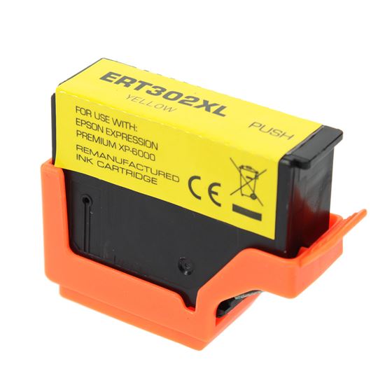 Remanufactured Epson 302XL (T302XL420) InkJet Cartridge, Yellow 550 High Yield 1