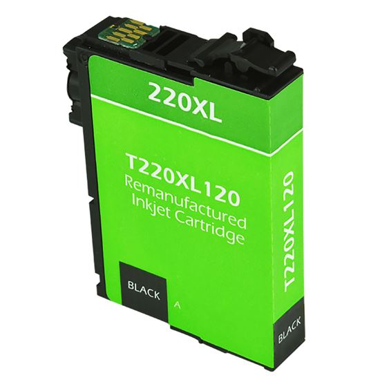 Remanufactured Epson 220XL (T220XL120) InkJet Cartridge, Black 500 High Yield 1