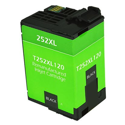 Remanufactured Epson 252XL (T252XL120) InkJet Cartridge, Black 1.1K High Yield 1
