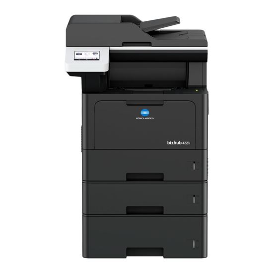 OEM Konica Minolta bizhub 4221i (AF28011) MFP, 44 ppm Monochrome, Print, Copy, Scan, Fax, Starter Toner, K=8K Yield 1