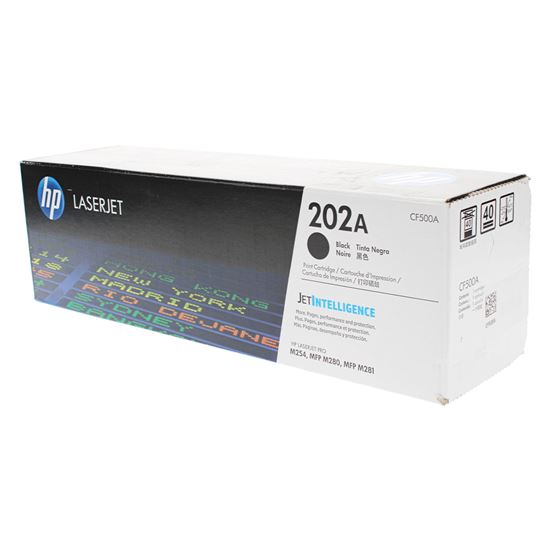 OEM HP 202A (CF500A) Toner Cartridge, Black 1.4K Yield 1