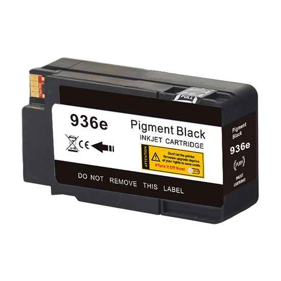 Remanufactured HP 936e (4S6V6LN) Inkjet Cartridge, Black 2500 High Yield, (New Chip), Not functional in -E printers 1