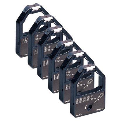 Compatible Panasonic KXP155 Printer Ribbon, Black, 6 Pack Value Pack 1