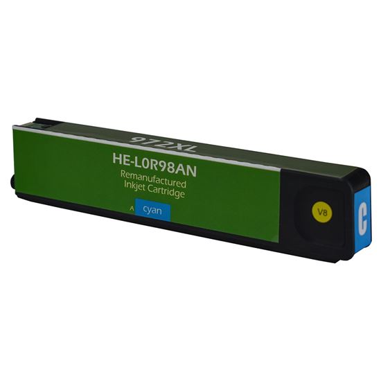 Remanufactured HP 972X (L0R98AN) InkJet Cartridge, Cyan 7K High Yield 1