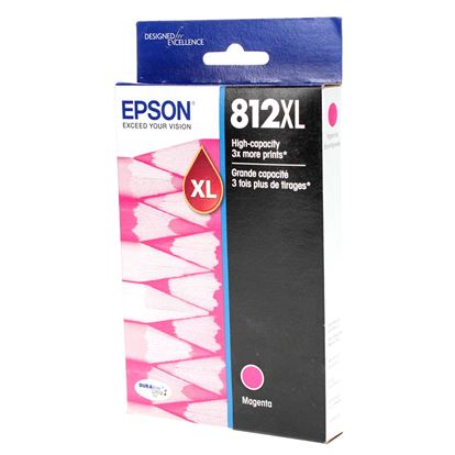 OEM Epson T812XL (T812XL320) InkJet Cartridge, Magenta 1.1K Ultra High Yield 1