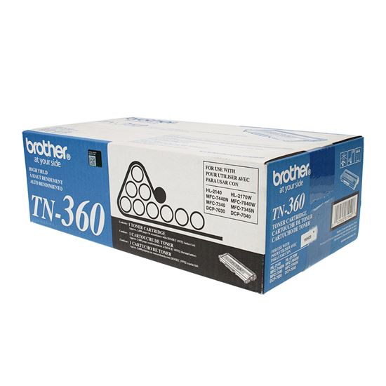 OEM Brother  (TN360) Toner Cartridge, Black 2.6K Yield 1