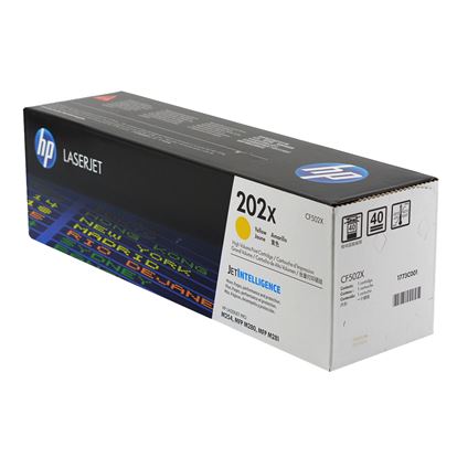 OEM HP 202X (CF502X) Toner Cartridge, Yellow 2.5K High Yield 1