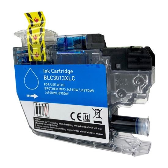 Compatible Brother LC3013 XL (LC3013C) InkJet Cartridge, Cyan 400 High Yield 1
