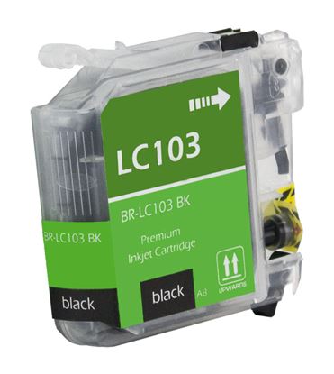 Compatible Brother LC103 (LC103BK) InkJet Cartridge, Black 600 High Yield 1