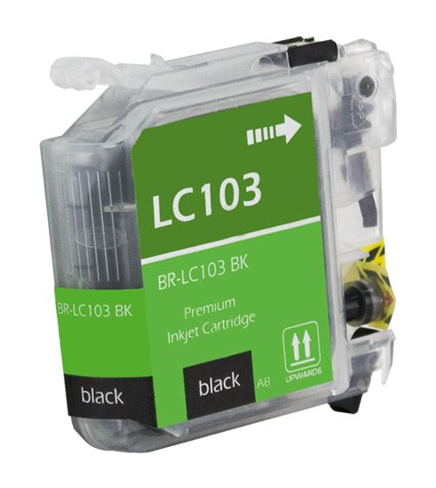 Compatible Brother LC103 (LC103BK) InkJet Cartridge, Black 600 High Yield 1