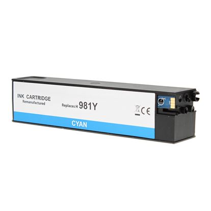 Remanufactured HP 981Y (L0R13A) InkJet Cartridge, Cyan 16K Extra High Yield 1