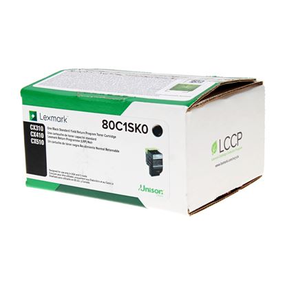 OEM Lexmark  (80C1SK0) Toner Cartridge, Black 2.5K Yield, Return Program 1