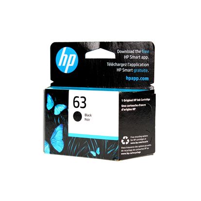 OEM HP 63 (F6U62AN) Inkjet, Black 190 Yield 1