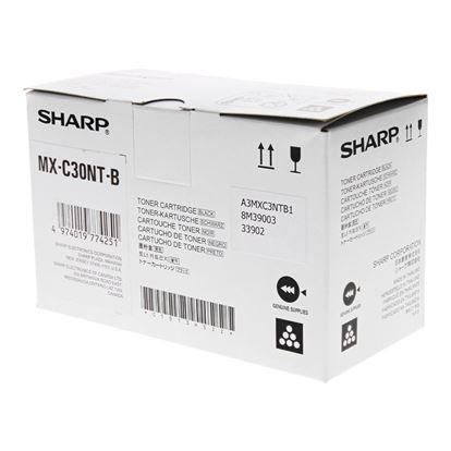 OEM Sharp MX-C30NTB Toner Cartridge, Black 6K Yield 1