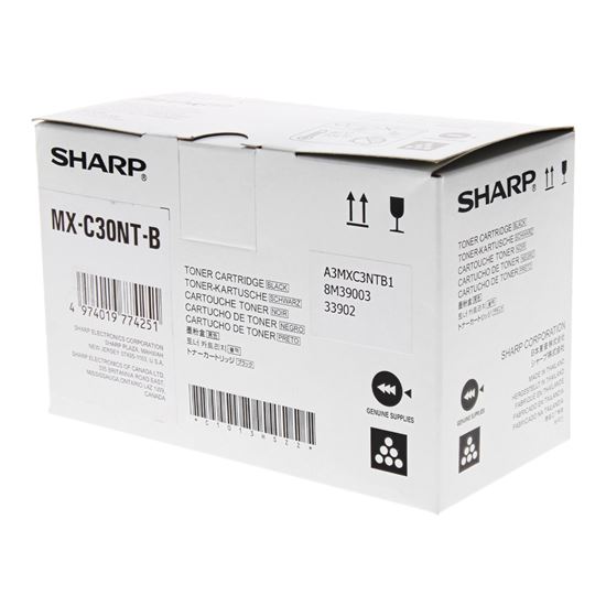 OEM Sharp MX-C30NTB Toner Cartridge, Black 6K Yield 1