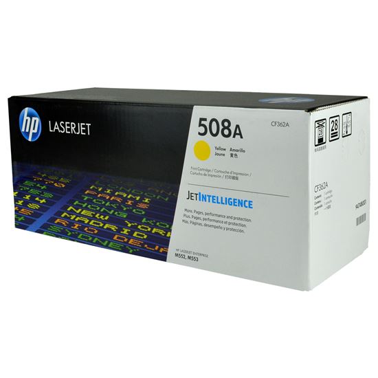 OEM HP 508A (CF362A) Toner Cartridge, Yellow 5K Yield 1