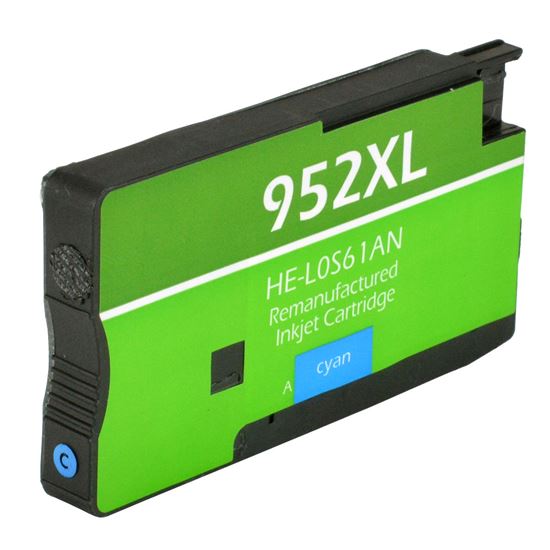 Remanufactured HP 952XL (L0S61AN) InkJet Cartridge, Cyan 1.6K High Yield 1