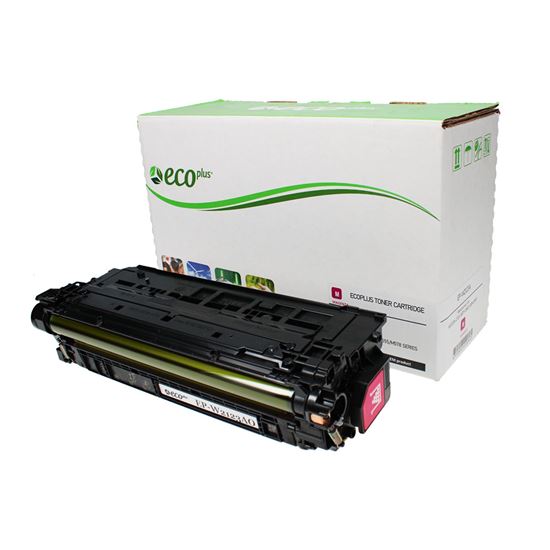 EcoPlus HP 212A (W2123A) Toner Cartridge, Magenta 4.5K Yield, (Used OEM Chip) Made in USA 1