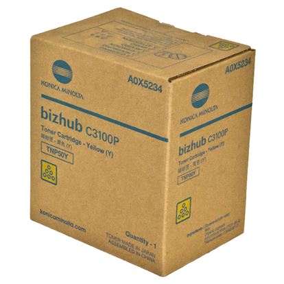 OEM Konica Minolta TNP50Y (A0X5234) Toner Cartridge, Yellow 6K Yield 1