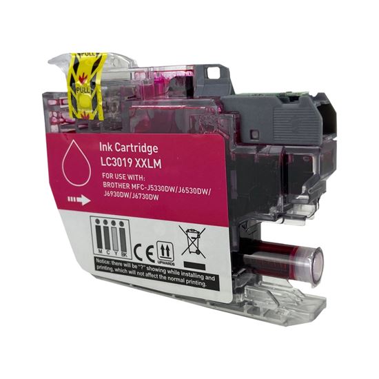 Compatible Brother LC3019 XXL (LC3019M) InkJet Cartridge, Magenta 1.5K Super High Yield 1