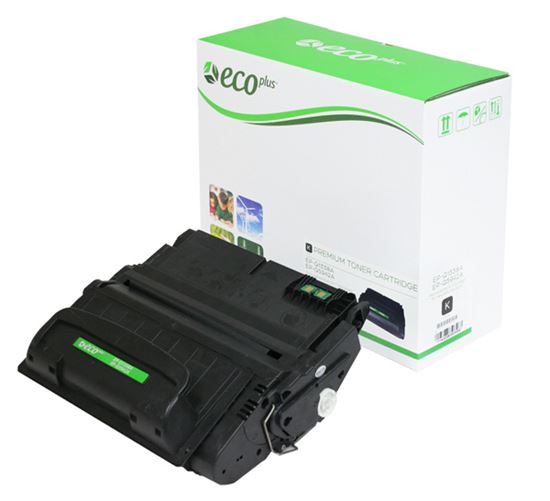 EcoPlus HP 38A (Q1338A, Q5942A) Toner Cartridge, Black 12K Yield, Made in USA 1
