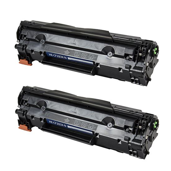 Compatible HP 83X (CF283X) Toner Cartridge, Black 2.2K High Yield, 2 Cartridge Value Pack 1