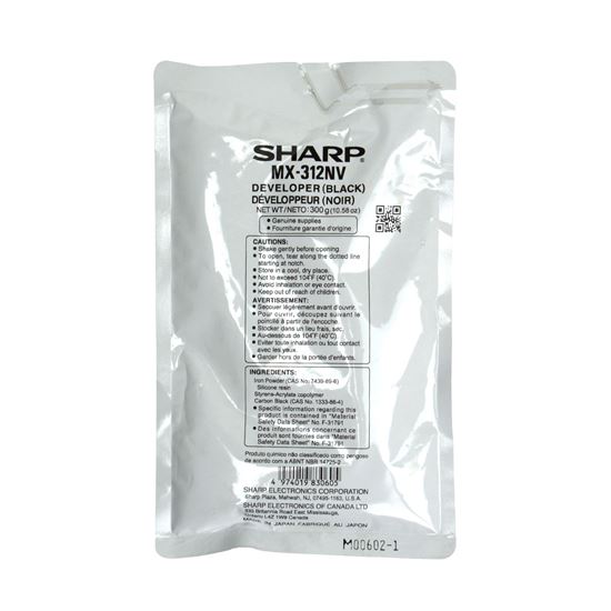 OEM Sharp MX-312NV Developer, Black 75K Yield 1