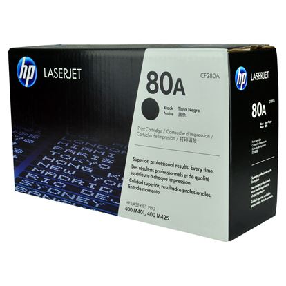 OEM HP 80A (CF280A) Toner Cartridge, Black 2.7K Yield 1