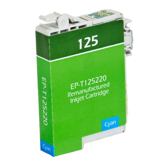 Remanufactured Epson 125 (T125220) InkJet Cartridge, Cyan 385 Yield 1