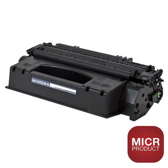 Compatible HP 53X (Q7553X) MICR Toner Cartridge, Black 7K High Yield 1