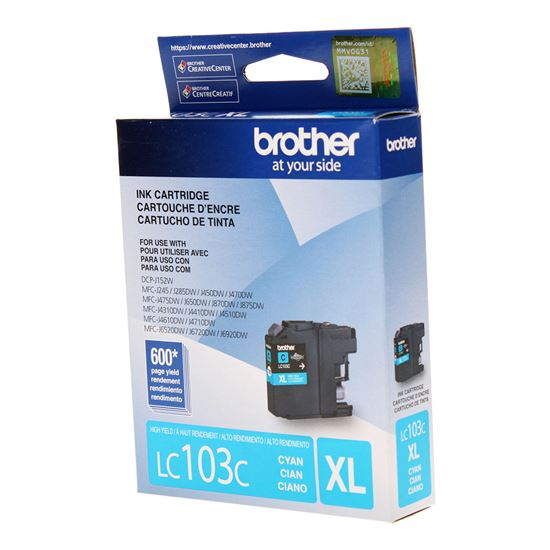 OEM Brother  (LC103C) Inkjet, Cyan 600 High Yield 1